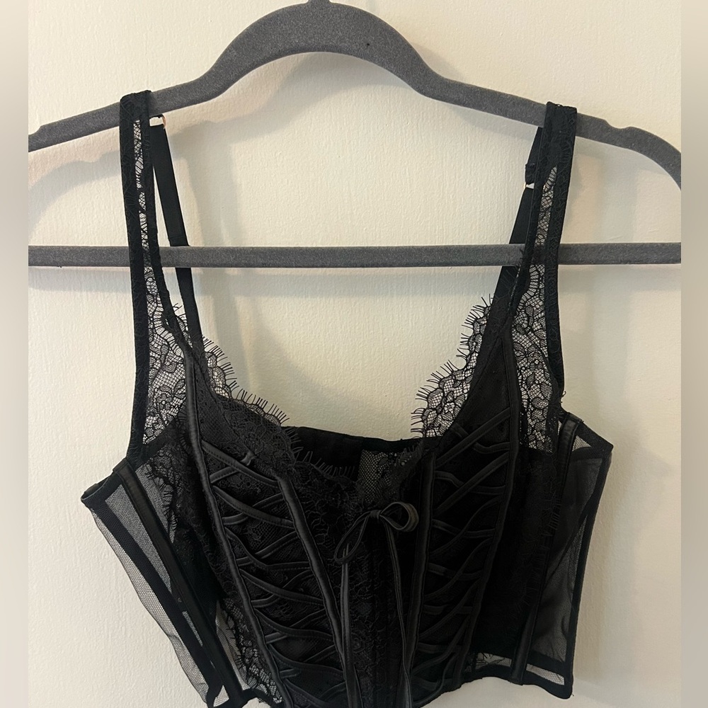 Victorias Secret Black Corset Size M